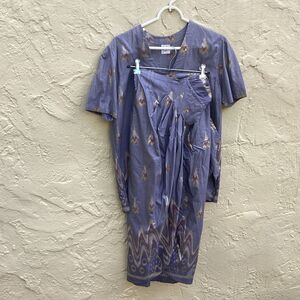 Vintage 2 pc set top and wrap shirt